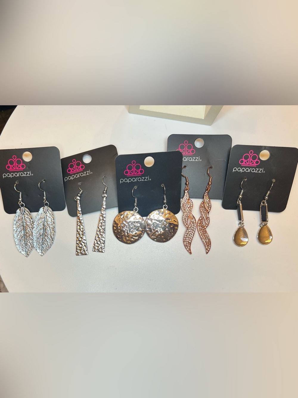 Lot of 5 Paparazzi Drop Earrings - Lot A037